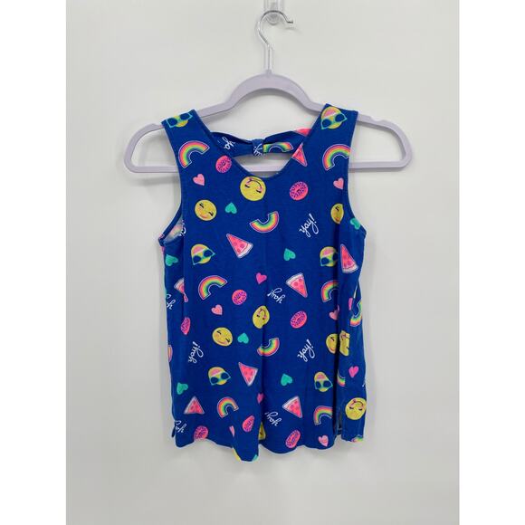 So Serfectly Soft Cutest Tank Emoji Pizza Blue Top Girls Size 14 - Picture 6 of 6